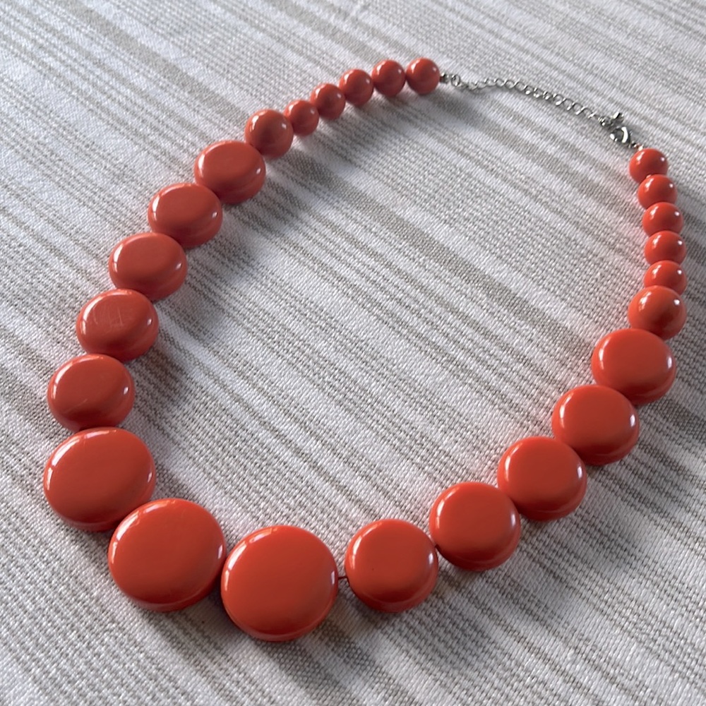 Orange statement necklace